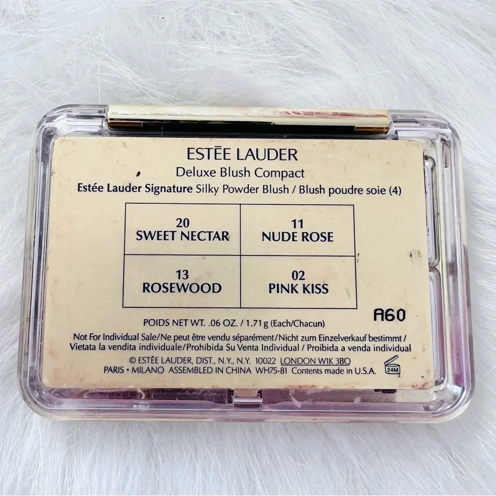 Rare Estee Lauder Deluxe Blush Compact-4 Discontinued Shades NEW